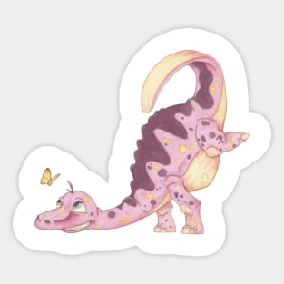 Dinosaur Yoga Sticker